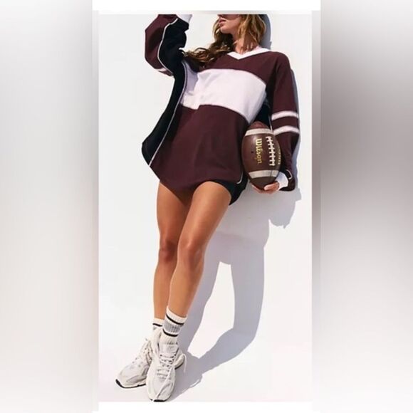 Free People Rugby-Ready Layer in Dark Espresso lavender Combo Large - Picture 3 of 8